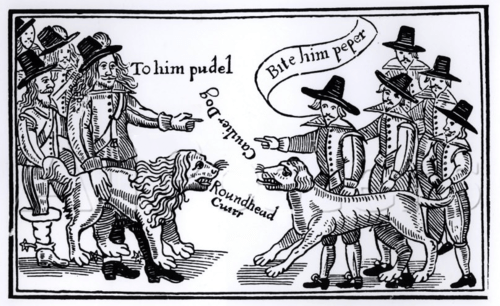 Roundhead dogs were short-haired puritanical sorts.