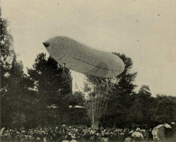 The Santos-Dumont No.1, with sporty 3.5 horsepower engine and extra-long suspension cords.