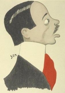 Caricature of Santos by his friend (and possibly more), the artist Sem.
